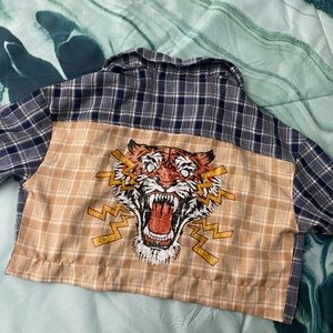 Multicolor Plaid Up Button Up Top